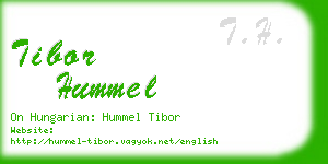 tibor hummel business card